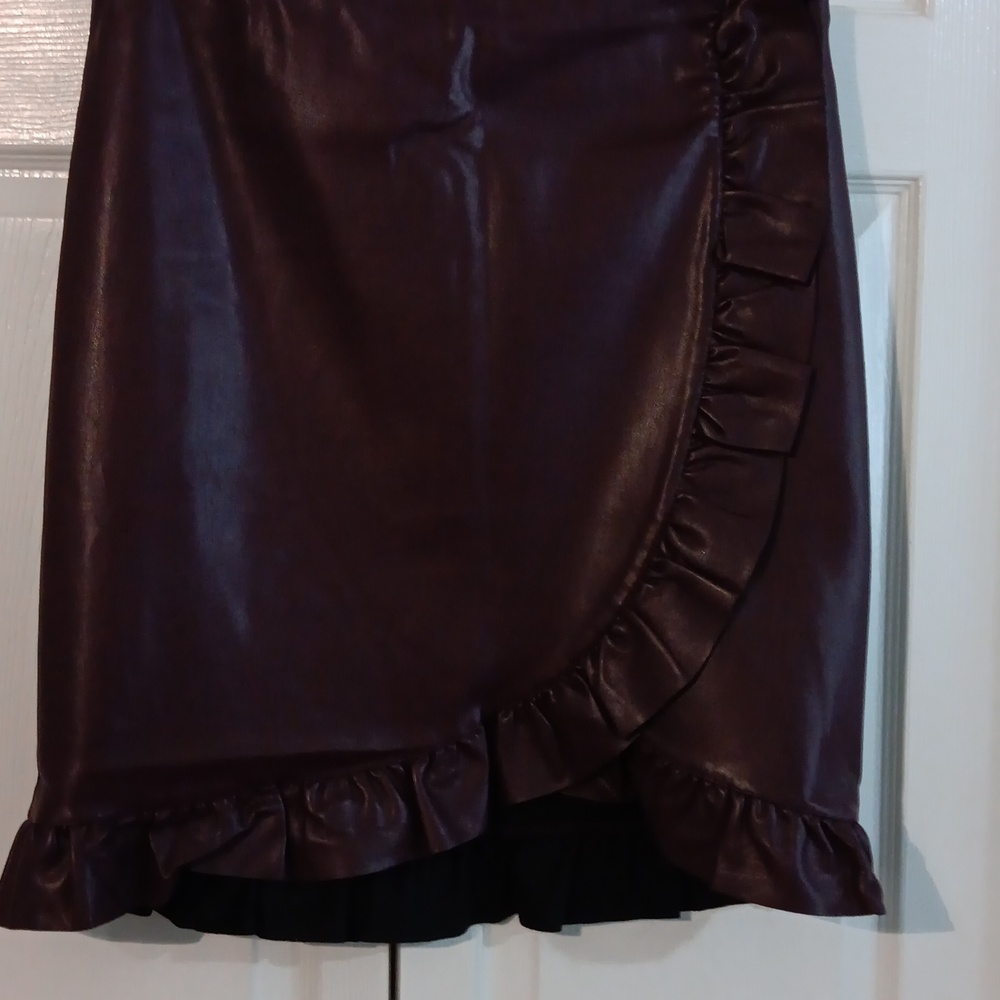 Elegant Burgundy Ruffled Women's Skirt - ($5 Is The Lowest Price)